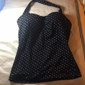 Black w/white dots top